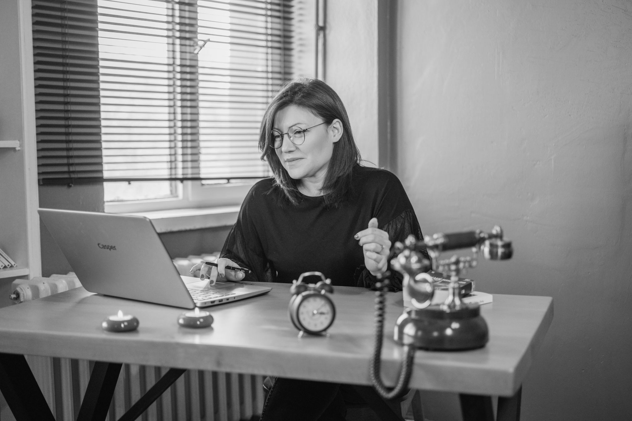 Services Black And White Photo Of A Woman